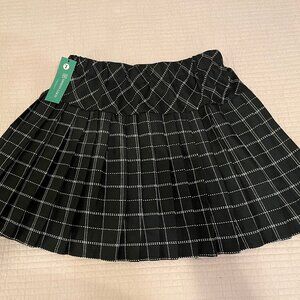 Pleated skirt, tweed/plaid